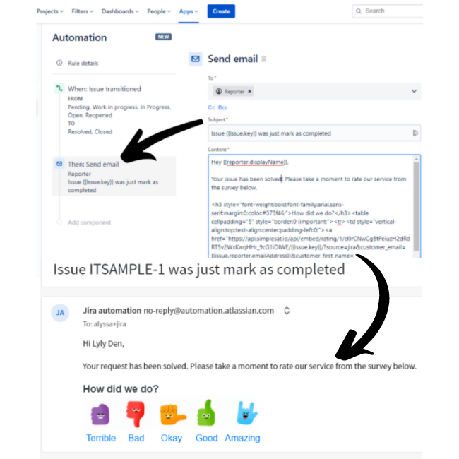 jira Customer surveys