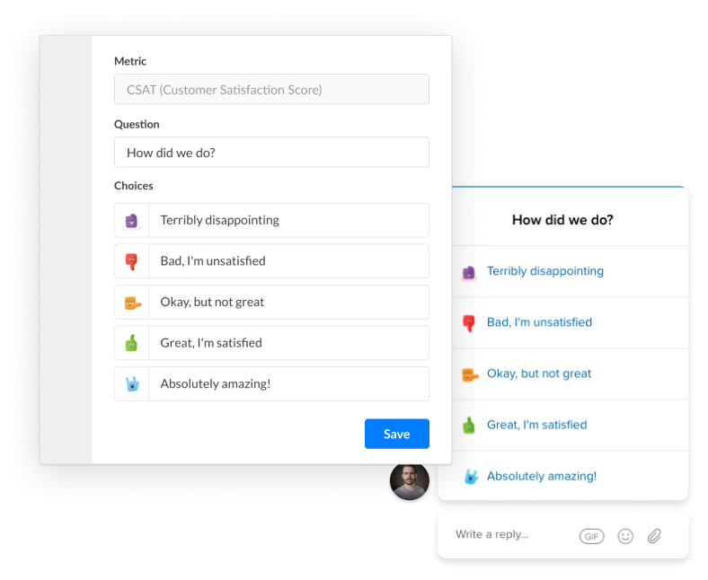 intercom ces csat nps customer survey send as app