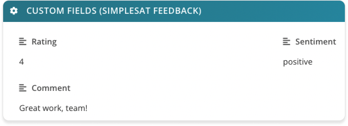 updating ticket fields with rating details