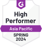 G2 badge high performer small business asia pacific