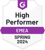 G2 badge high performer small business emea