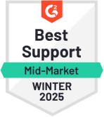 G2 badge best support mid-market